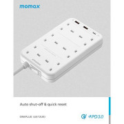 Momax US12UK 2米6位拖板+1C2A 20W (白色)