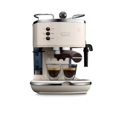 DeLonghi ECOV311.BG 意式早餐復古系列半自動咖啡機 (優雅白)【香港行貨，1年保養】